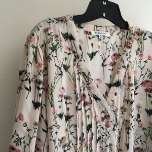 Rose +Olive floral blouse